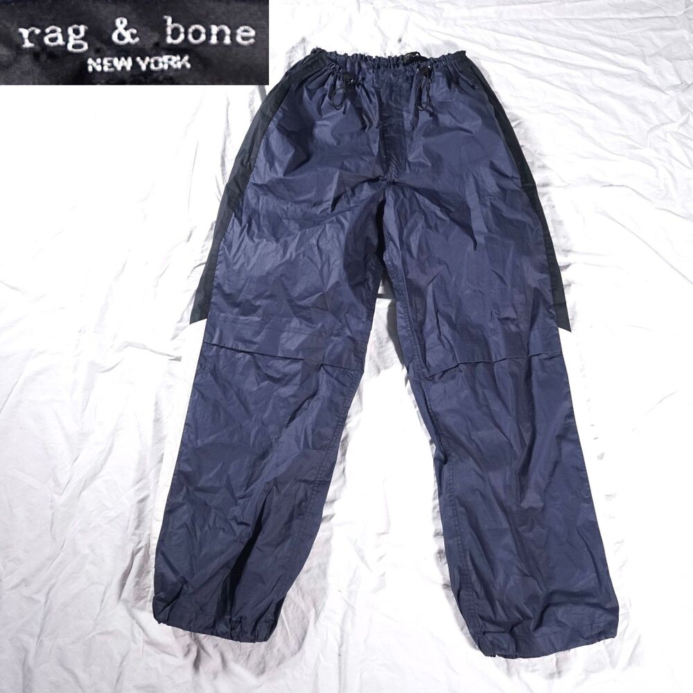 Rag & Bone Monica Track Pants Windbreaker Blue Mens Size Small VERY RARE